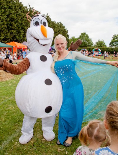 Funforce party Olav and Elsa Frozen kids birthday festival Norfolk